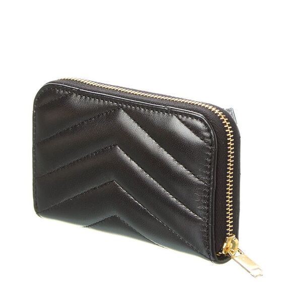 Saint Laurent Cassandre Matelasse Leather Coin Card Wallet, Black - Picture 2 of 4